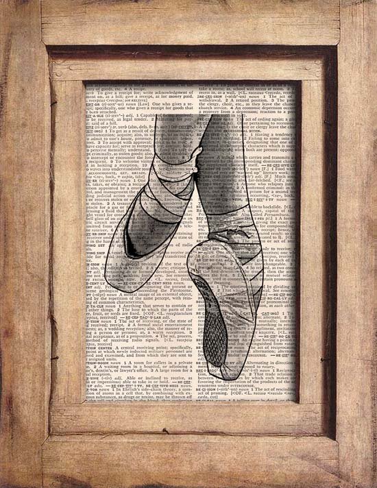 Vintage, Pointe Shoes Dictionary Page Print 0070