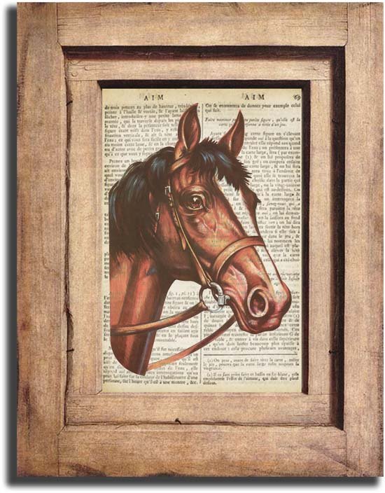Vintage Horse Dictionary Page Art Print 0049