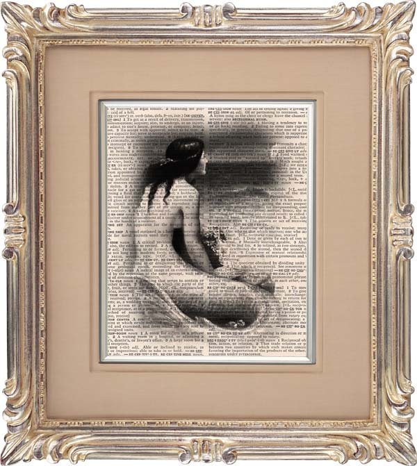 Vintage Mermaid Dictionary Page Print 0047