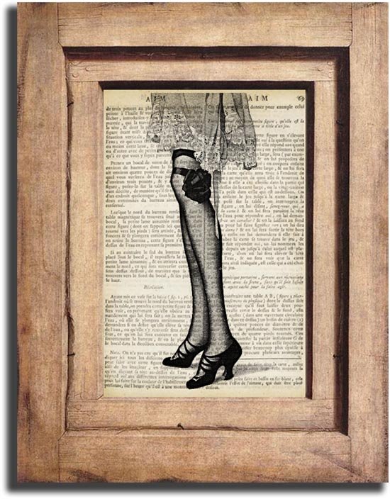 Vintage Woman Legs Page Print 0041