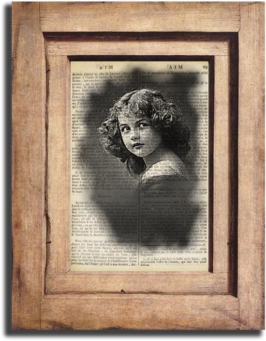 Art Print Vintage Vintage Girl Dictionary Page Print 0038