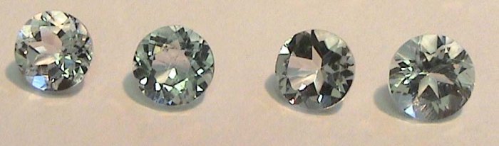 Matched Set of TWO 4.5 mm Faceted Aquamarine