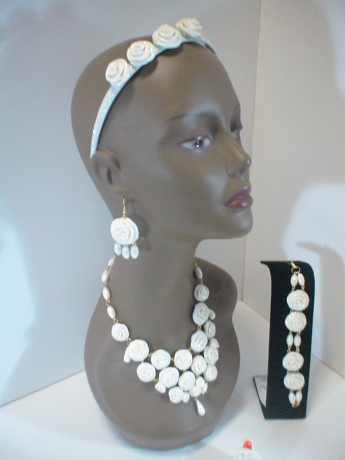 #499 white bridal set