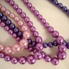 Vintage Necklace Purple 1950s Bead
