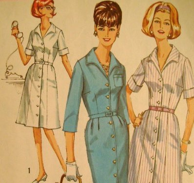 Vintage 1964 Sewing Pattern Simplicity 5751 Women's Dress