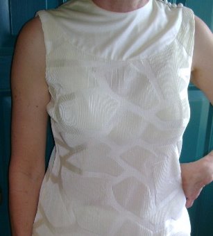 Vintage Dress Womens White Sleeveless Leslie Fay