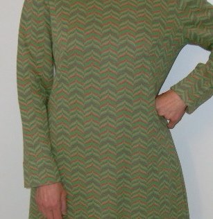 Vintage Dress Long Sleeve Women's Multi Colored