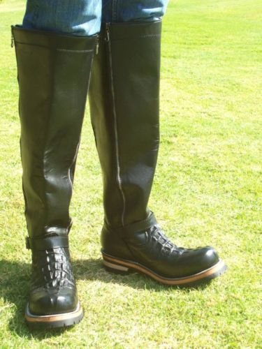 CUSTOM ENGINEER BOOTS 20 INCHES SHAFTS HEAVY LEATHER