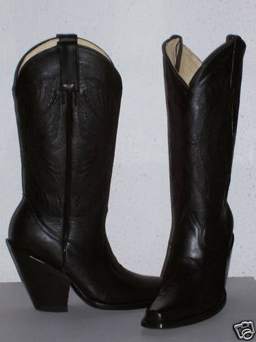 cowboy boots 4" heels SQUARE TOE14"tall men SIZE 8