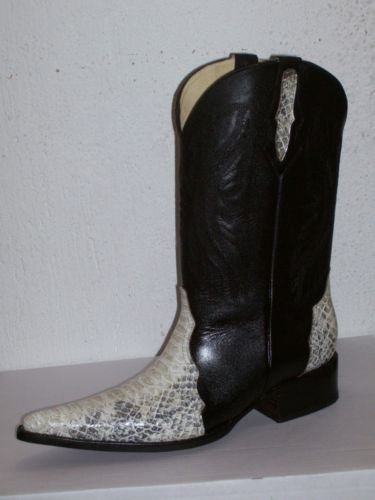 cowboy boots TRIAD PYTHON DESIGN AND BLACK MEN #9