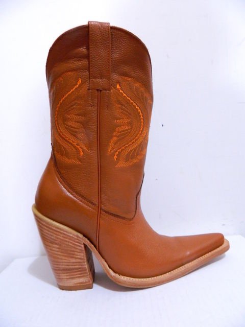 5" heels cowboy boot sadle tan boots natural color heels and soles men size 10.5