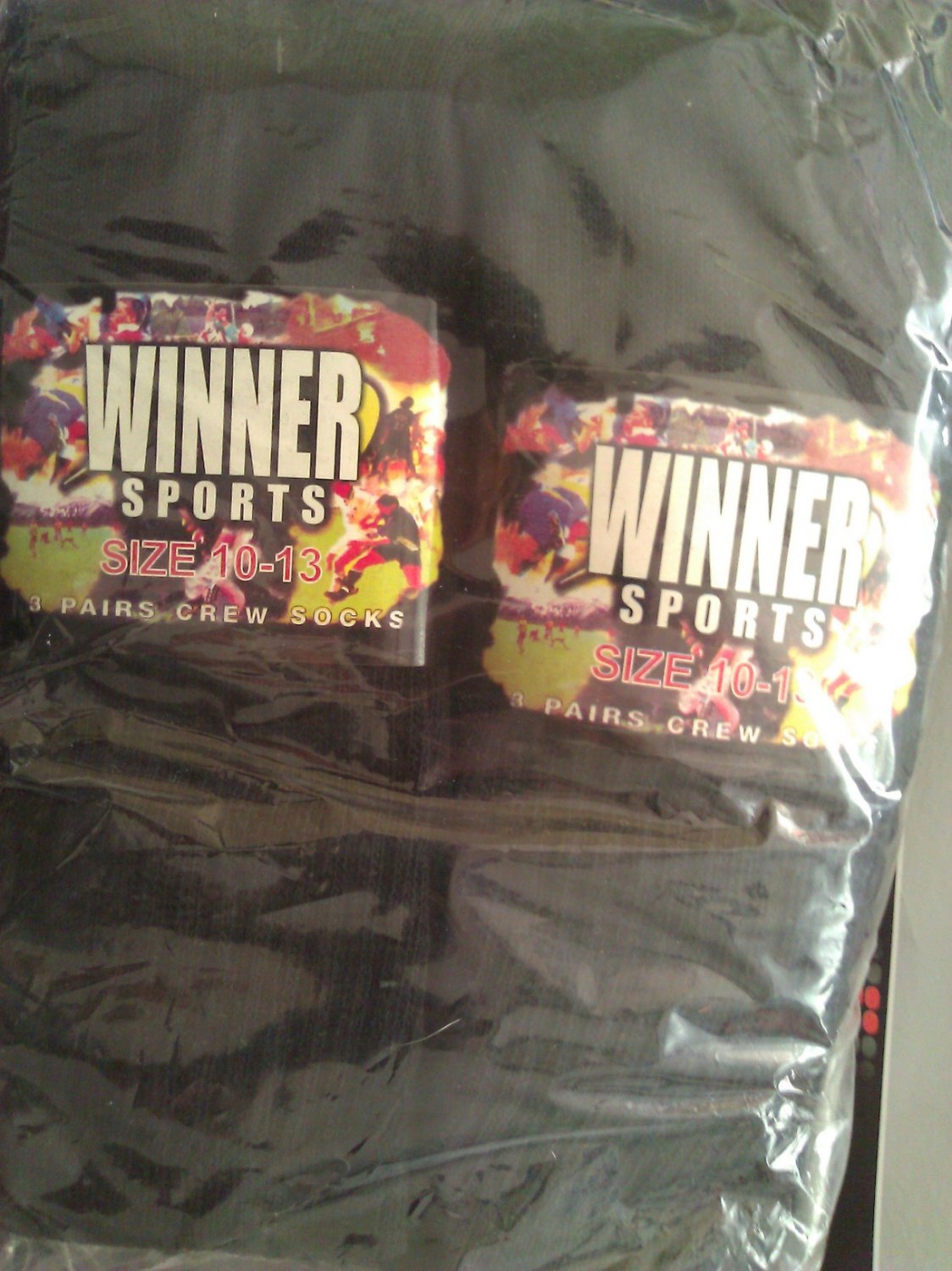 WINNER Sports BLACK Socks 12 Pairs