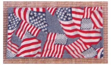 Checkbook Cover: Flag Theme: New Handcrafted