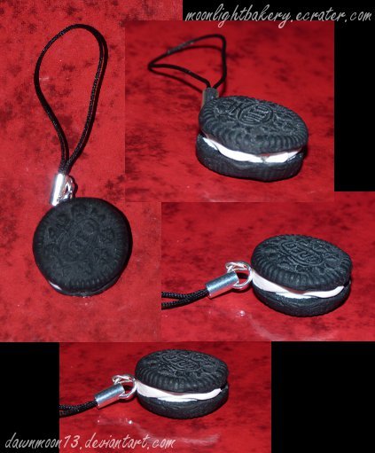 Mini Oreo Phone Charm