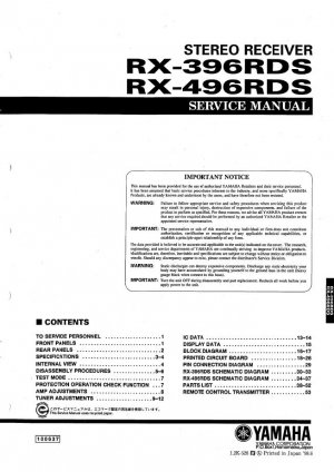 stereo receiver service manuals