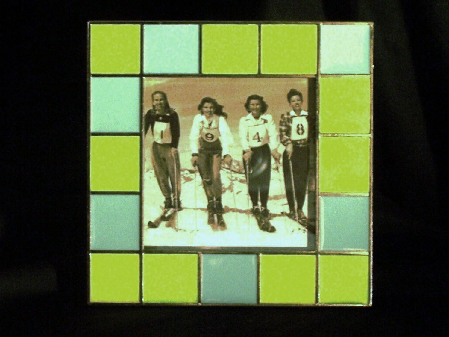 Blue & Green Glass Tile Frame