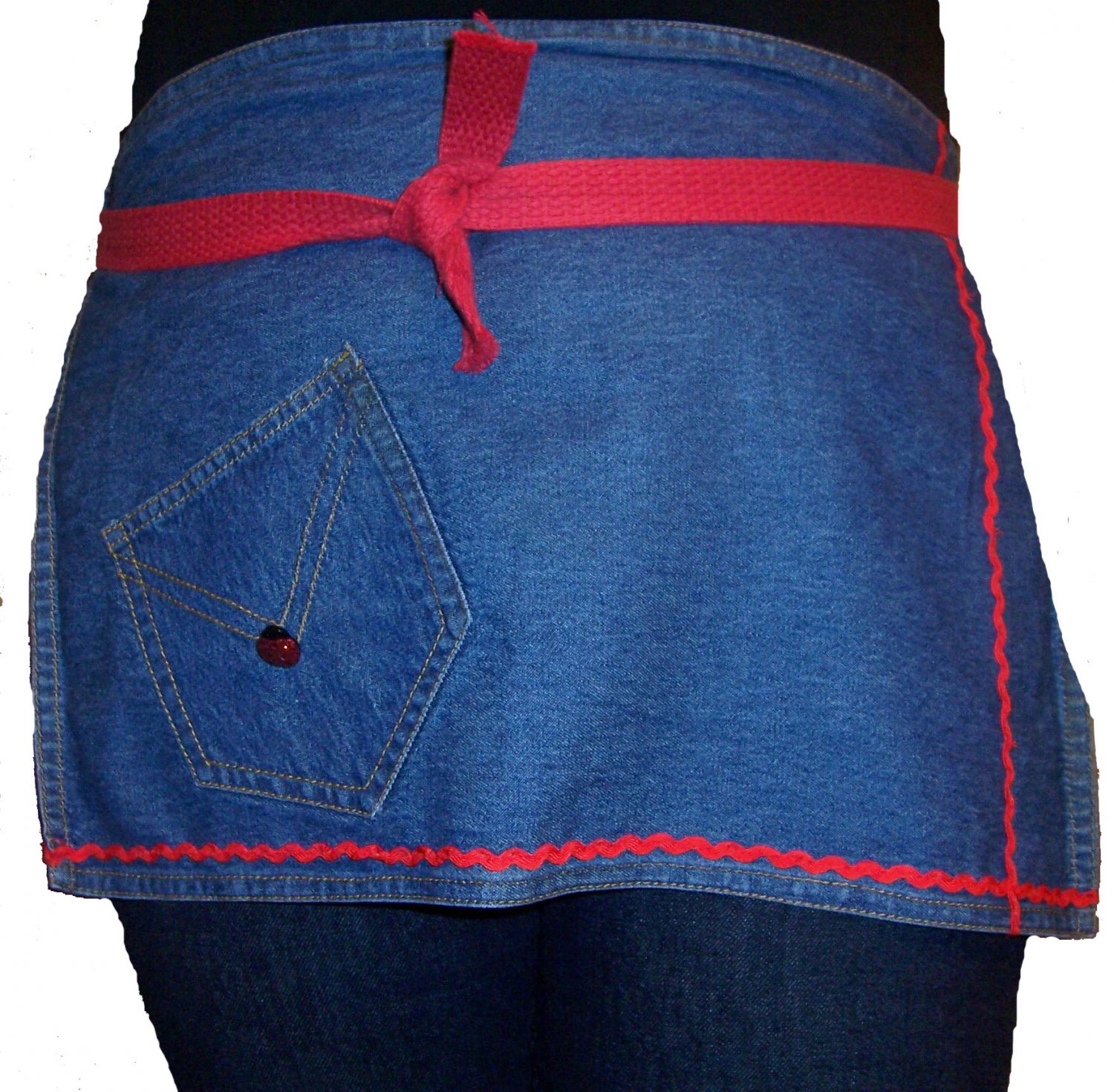 Denim Lady Bug Apron