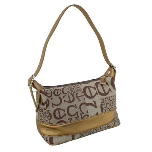 Metallic Bronze Satchel Tote (Brown)