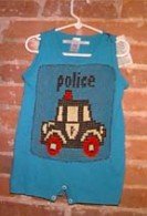 turquoise cotton decorated romper