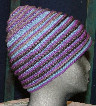 Blue crochet hat