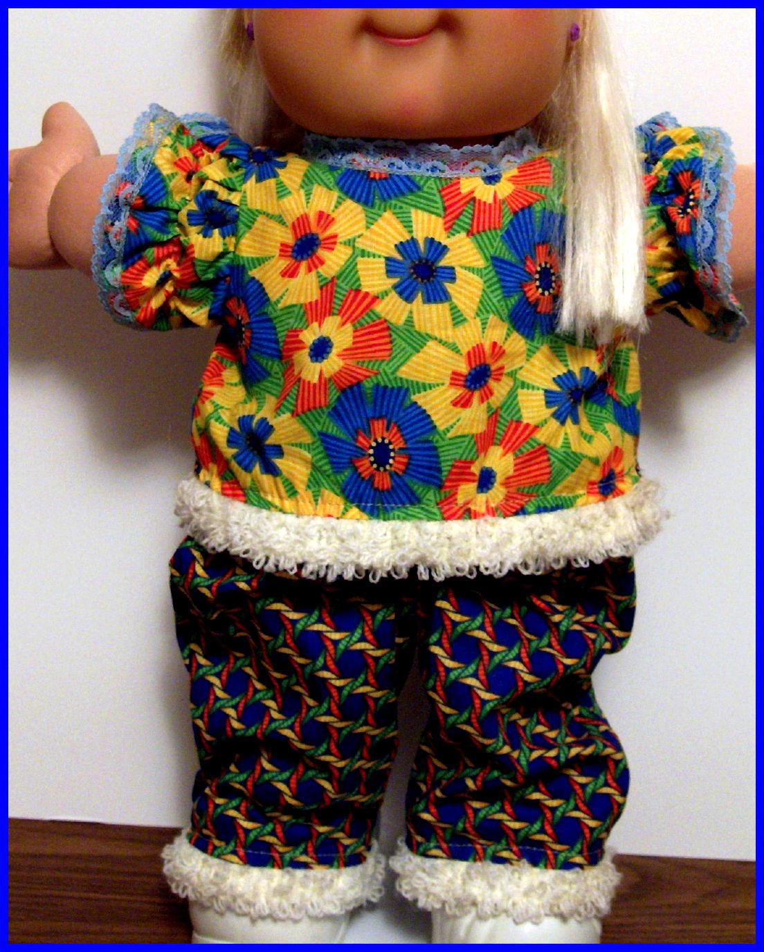 the Mod 70s / top n pants for your Cabbage Patch Kids or Baby Alive Doll