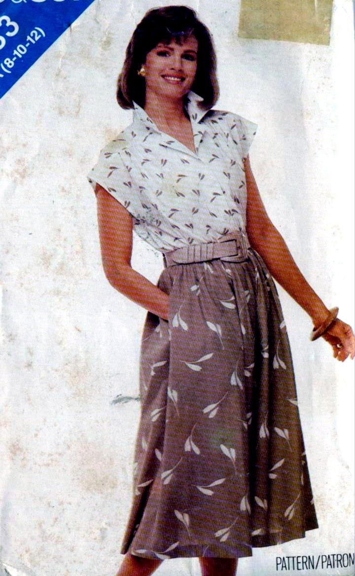 1980s Skirt, Top Womens Sewing Pattern Butterick 5383