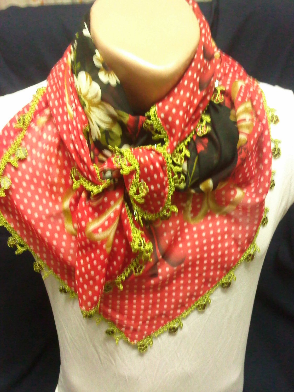 beatiful neck rag scarf shawl pretty design