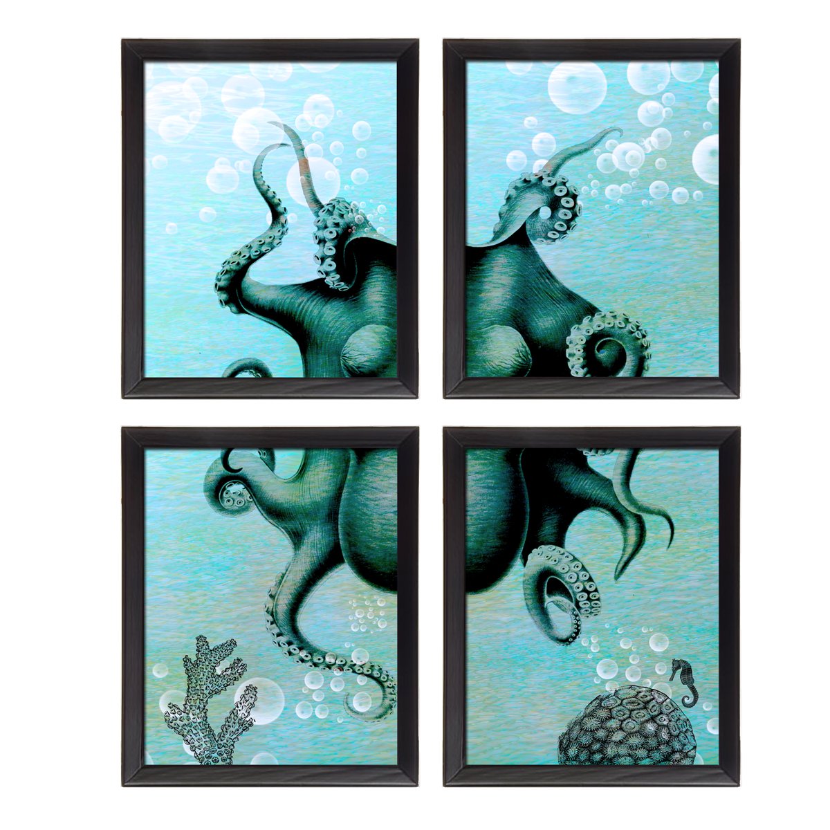 4 OCTOPUS 8x10 ART Prints WALL DECOR DONE BY ARTIST SoKe