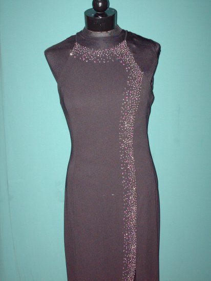 Beaded Black Gown