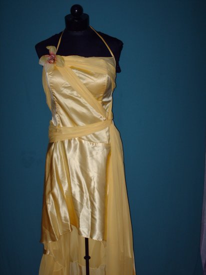 Yellow Flower Evening Dress