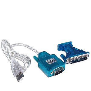3' USB to RS-232 (9-pin) Serial Cable w/25-pin Serial Adapter