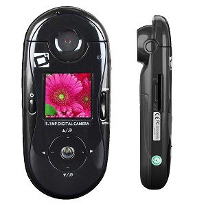 Sakar Swivel Shot 5.1MP 8x Digital Zoom HD Camera w/180° Rotating Lens (Blk)