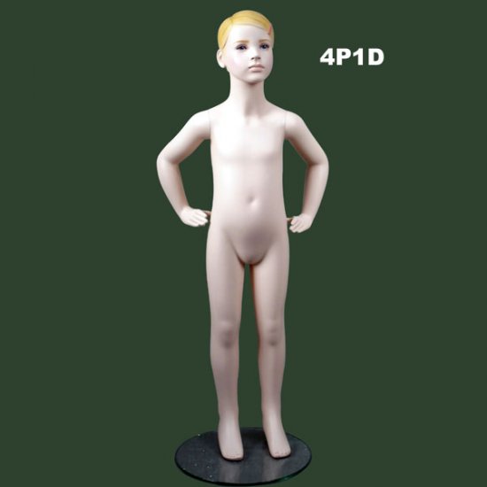 Age 4 Girl with Sculpture Head