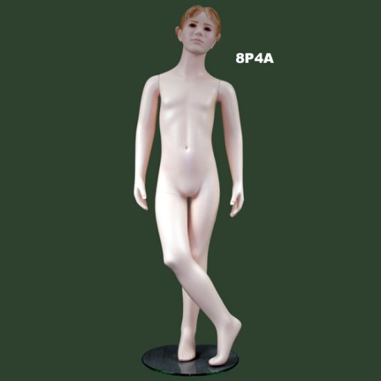 Age 8 Girl with Sculpture Head