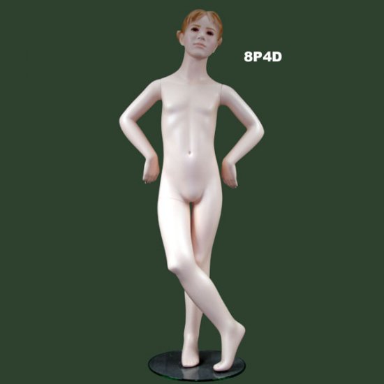 Age 8 Girl with Sculpture Head
