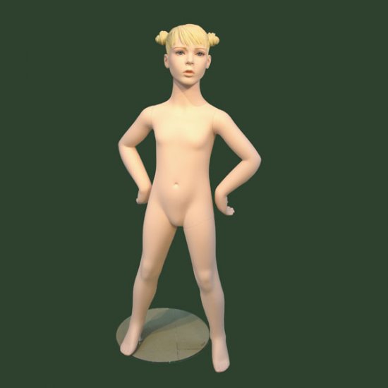 Age 6 Girl with Sculpture Head