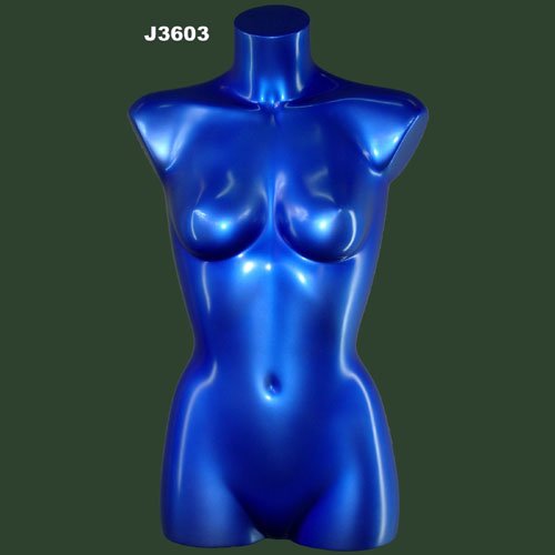 Blue Chrome Female Torso