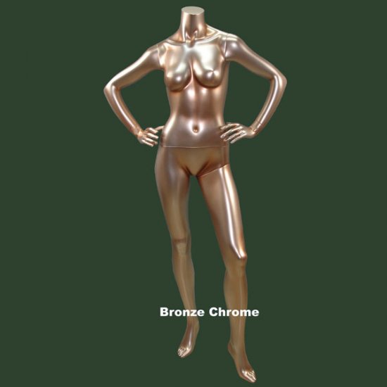 Bronze Chrome Female Headless mannequin