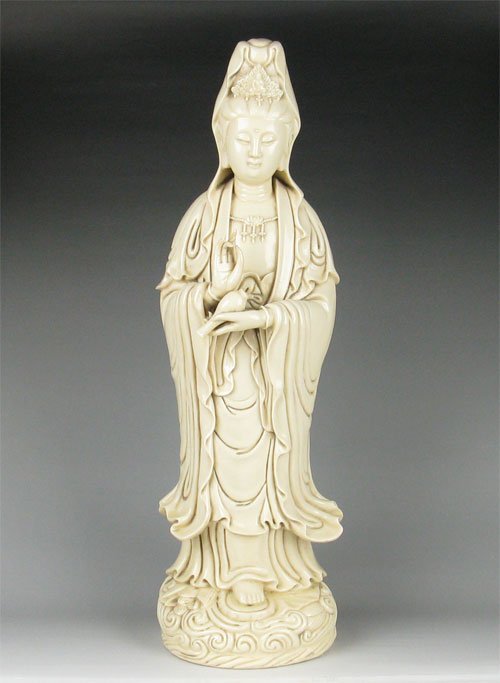 MING DYNASTY WHITE Dehua PORCELAIN Guanyin BUDDHA #P2501