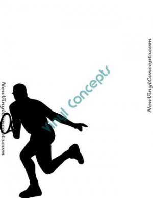 Tennis Sport Silhouette #8 Decal Sticker