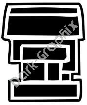 Calli House Aztec Ancient Logo Symbol (Decal - Sticker)
