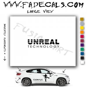 Unreal Technology Video Game Logo Decal Sticker