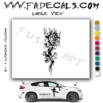 Oriental Dragon Style 11 Vinyl Logo Decal Sticker