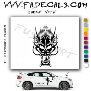 Oriental Dragon Style 12 Vinyl Logo Decal Sticker