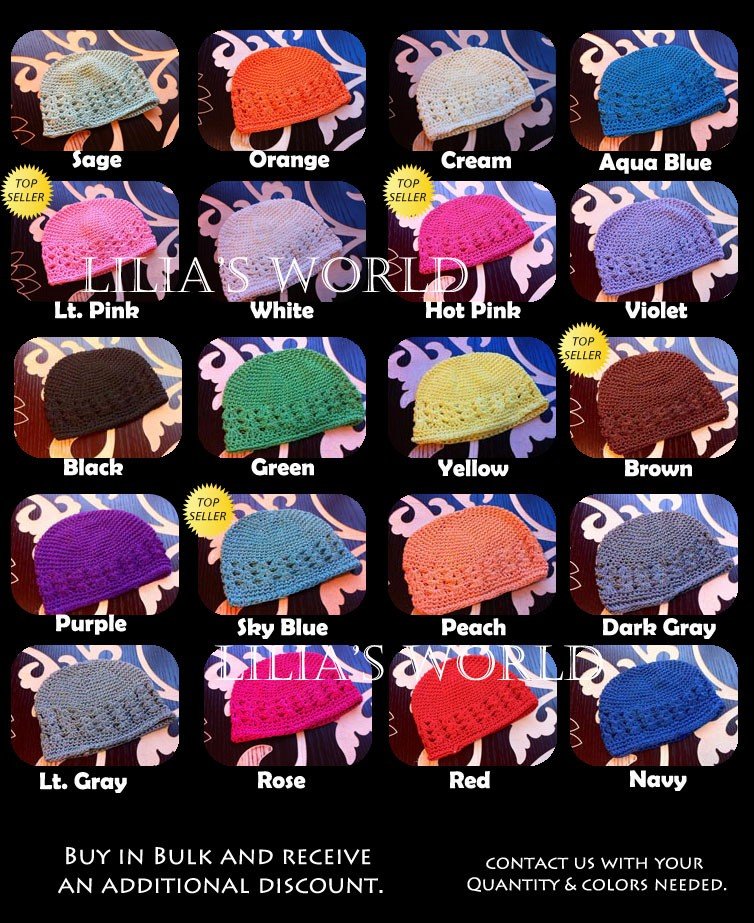 JUNIOR KUFI CROCHET BEANIE HAT WHOLESALE LOT TODDLER