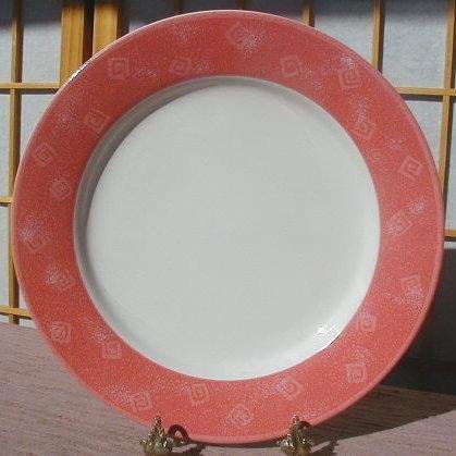 Set 4 SANGO POTPOURRI DOUBLE PINK DINNER PLATES NEW Sue Zipkin