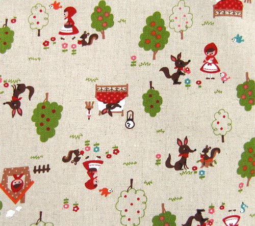 Red Riding Hood and Fruit Trees (Half Yard)