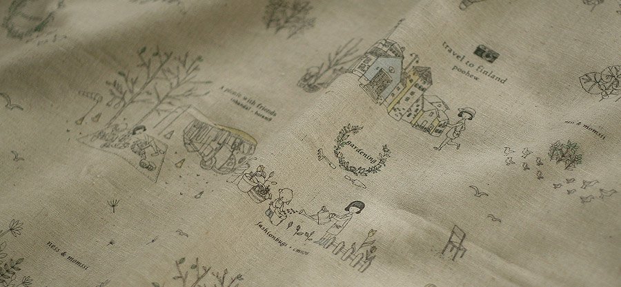 Utopia in Blue (Half yard)