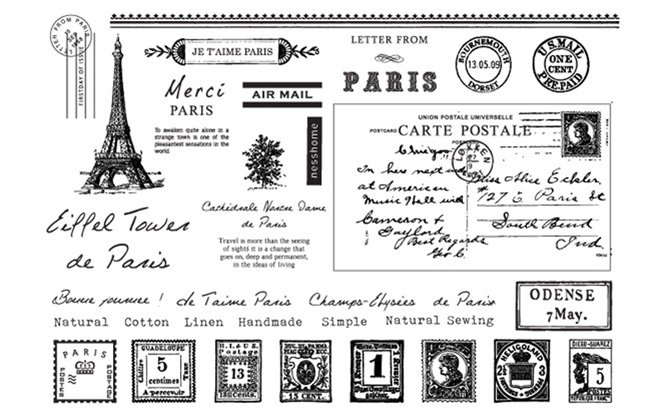 Paris Fabric Sticker Irons on