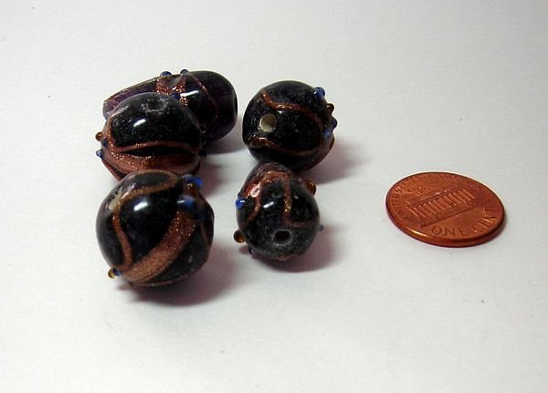 Purple Wedding Cake Glass Beads